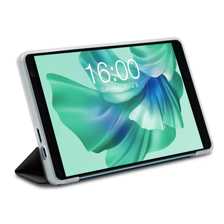 For Teclast P85T 3-Fold Holder Folio Leather Tablet Smart Case(Grey) - Teclast by TECLAST | Online Shopping South Africa | PMC TechLife | Buy Now Pay Later Mobicred