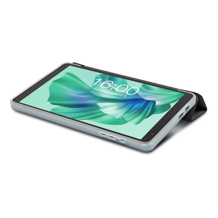 For Teclast P85T 3-Fold Holder Folio Leather Tablet Smart Case(Grey) - Teclast by TECLAST | Online Shopping South Africa | PMC TechLife | Buy Now Pay Later Mobicred