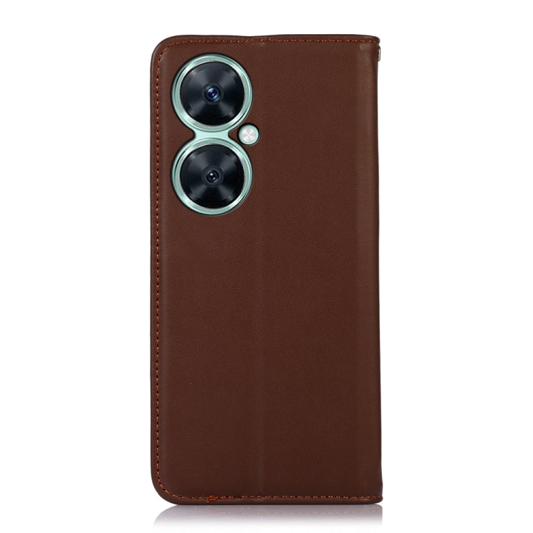 For Huawei Nova 11i / Enjoy 60 Pro KHAZNEH Nappa Top Layer Cowhide Leather Phone Case(Brown) - Huawei Cases by PMC TechLife | Online Shopping South Africa | PMC TechLife | Buy Now Pay Later Mobicred