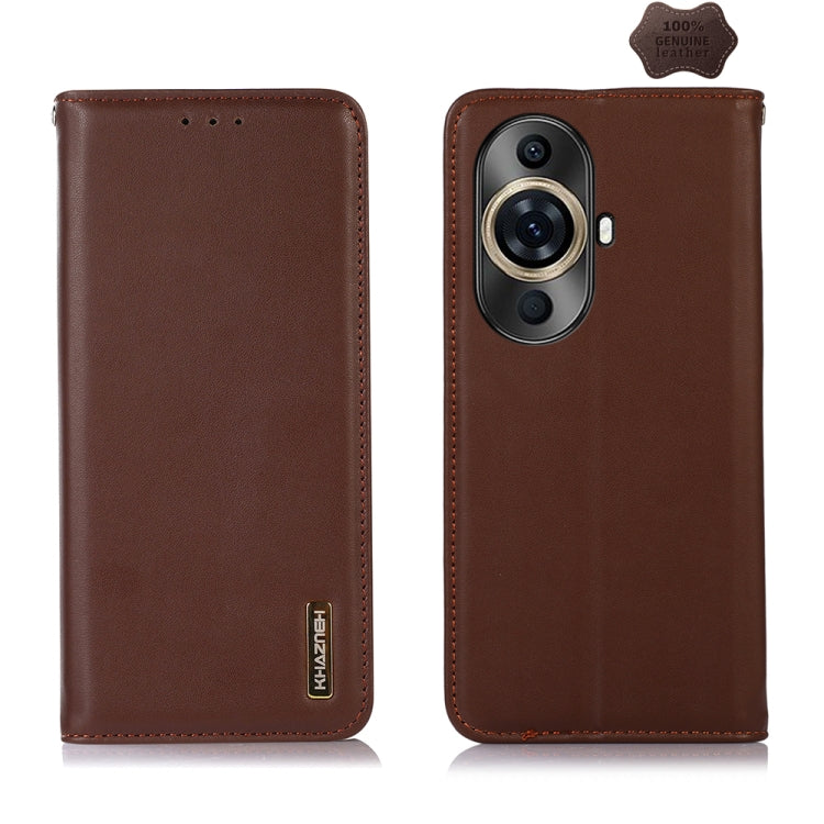 For Huawei Nova 11 Pro / 11 Ultra KHAZNEH Nappa Top Layer Cowhide Leather Phone Case(Brown) - Huawei Cases by PMC TechLife | Online Shopping South Africa | PMC TechLife | Buy Now Pay Later Mobicred