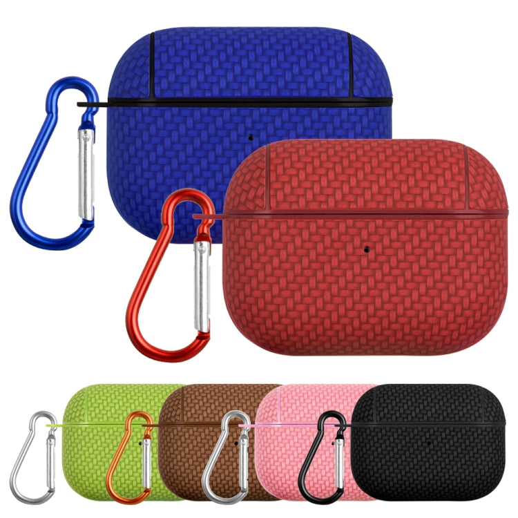 For AirPods 3 Woven Skin Texture PC TWS Earphone Protective Case(Blue) - free shipping - PMC Jewellery - Order now!