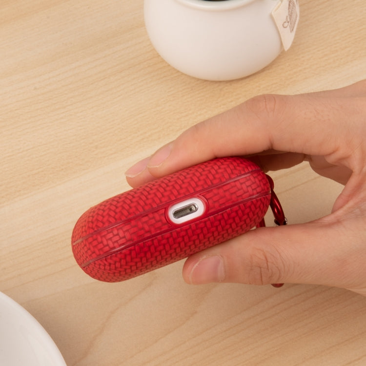 For AirPods 3 Woven Skin Texture PC TWS Earphone Protective Case(Blue) - free shipping - PMC Jewellery - Order now!
