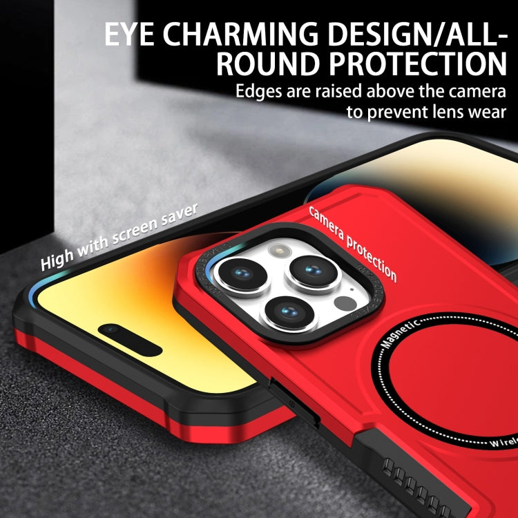 For iPhone 15 Pro MagSafe Shockproof Armor Phone Case(Red) - iPhone 15 Pro Cases by PMC TechLife | Online Shopping South Africa | PMC TechLife
