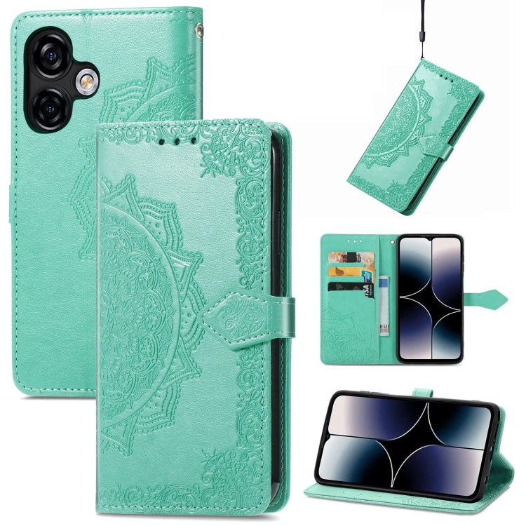 For Ulefone Note 16 Pro Mandala Flower Embossed Leather Phone Case(Green) - free shipping - PMC Jewellery - Order now!