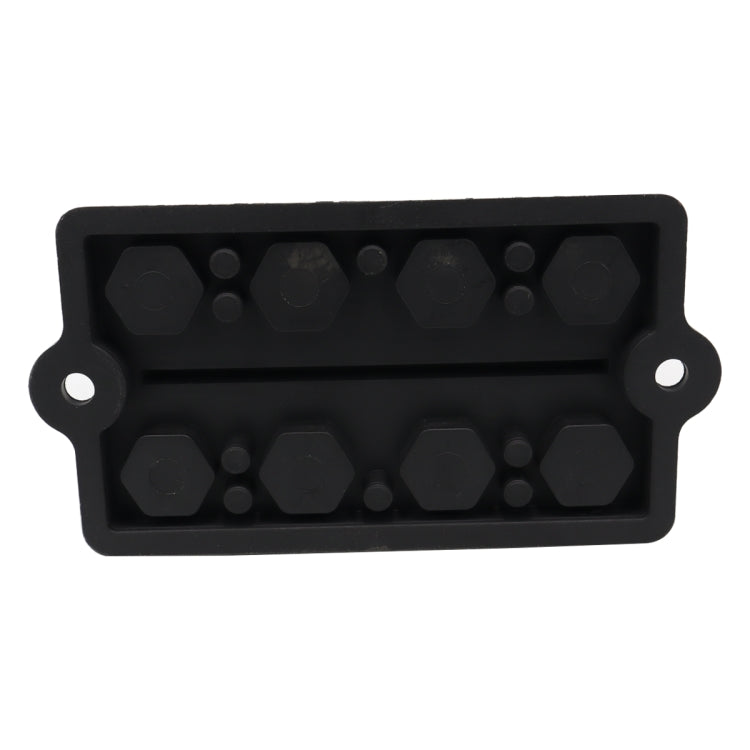 CP-3156 M8 RV Modified Yacht Double-row 4-way Busbar with Dust Cover - Booster Cable & Clip by PMC TechLife | Online Shopping South Africa | PMC TechLife | Buy Now Pay Later Mobicred