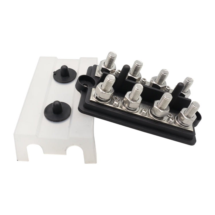 CP-3156 M8 RV Modified Yacht Double-row 4-way Busbar with Dust Cover - Booster Cable & Clip by PMC TechLife | Online Shopping South Africa | PMC TechLife | Buy Now Pay Later Mobicred