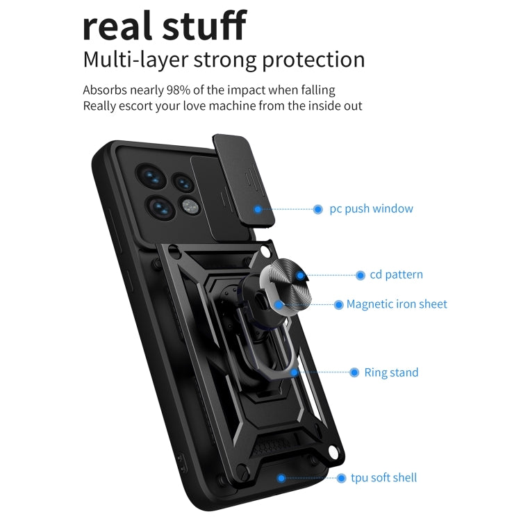 For Motorola Edge 40 Pro Sliding Camera Cover Design TPU+PC Phone Case(Black) - free shipping - PMC TechLife - Order now!