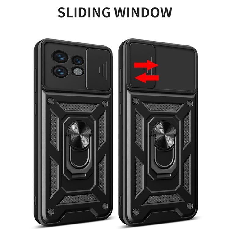 For Motorola Edge 40 Pro Sliding Camera Cover Design TPU+PC Phone Case(Black) - free shipping - PMC TechLife - Order now!