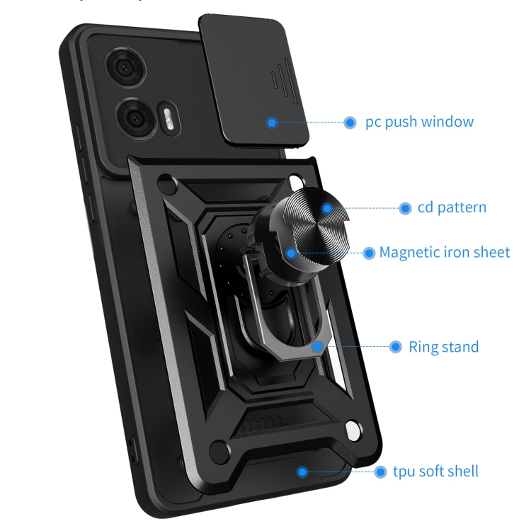 For Motorola Edge 50 Fusion Sliding Camera Cover Design TPU+PC Phone Case(Black) - free shipping - PMC TechLife - Order now!