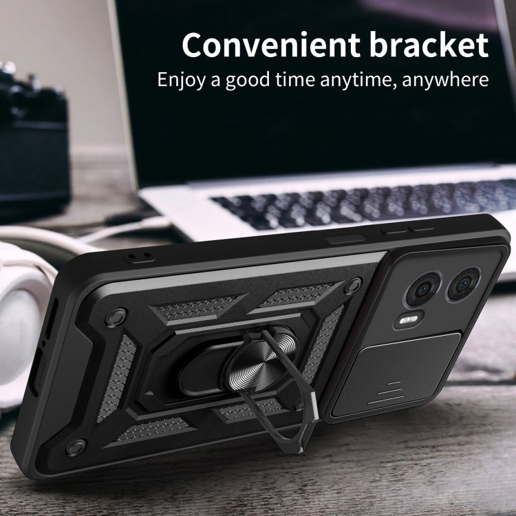 For Motorola Edge 50 Fusion Sliding Camera Cover Design TPU+PC Phone Case(Black) - free shipping - PMC TechLife - Order now!