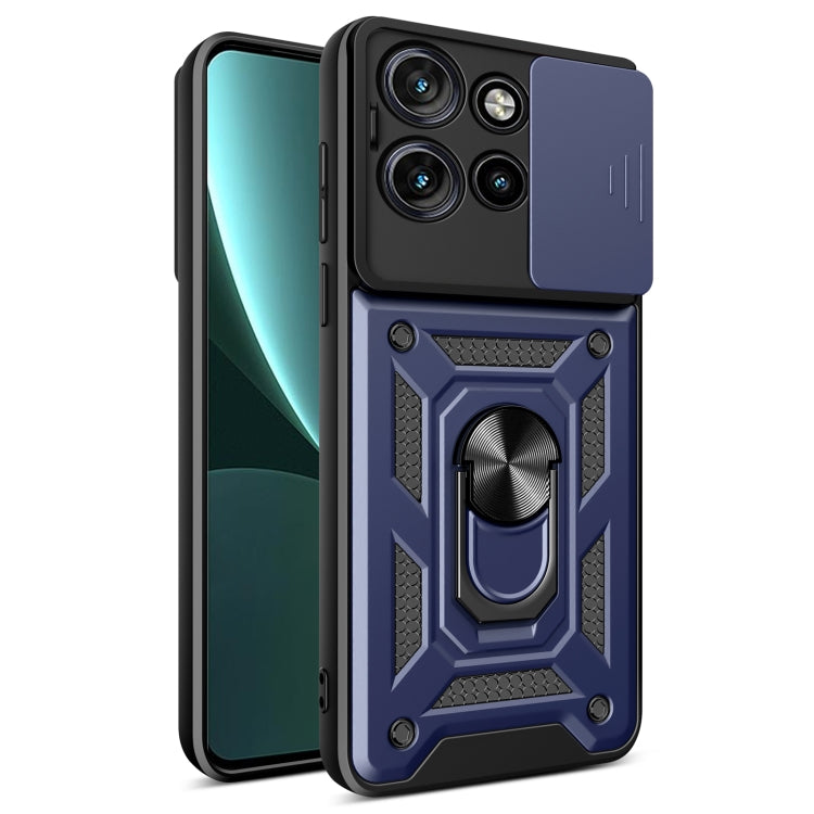 For Motorola Edge 50 Neo Sliding Camera Cover Design TPU+PC Phone Case(Blue) - free shipping - PMC TechLife - Order now!