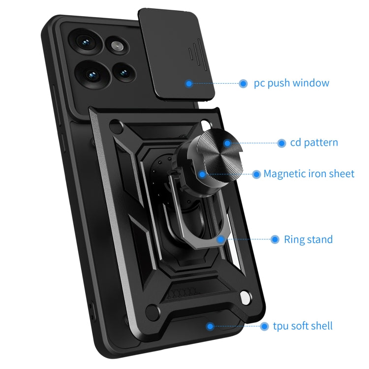 For Motorola Edge 50 5G Sliding Camera Cover Design TPU+PC Phone Case(Black) - free shipping - PMC TechLife - Order now!