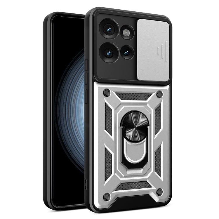 For Motorola Edge 50 5G Sliding Camera Cover Design TPU+PC Phone Case(Silver) - free shipping - PMC TechLife - Order now!