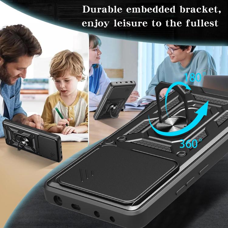 For Motorola Edge 60 Fusion Sliding Camera Cover Design TPU+PC Phone Case(Blue) - free shipping - PMC TechLife - Order now!