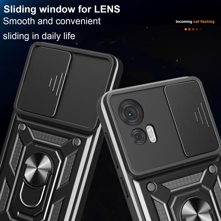 For Motorola Edge 30 Neo Sliding Camera Cover Design TPU+PC Phone Case(Black) - free shipping - PMC TechLife - Order now!