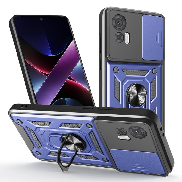 For Motorola Edge 30 Neo Sliding Camera Cover Design TPU+PC Phone Case(Blue) - free shipping - PMC TechLife - Order now!
