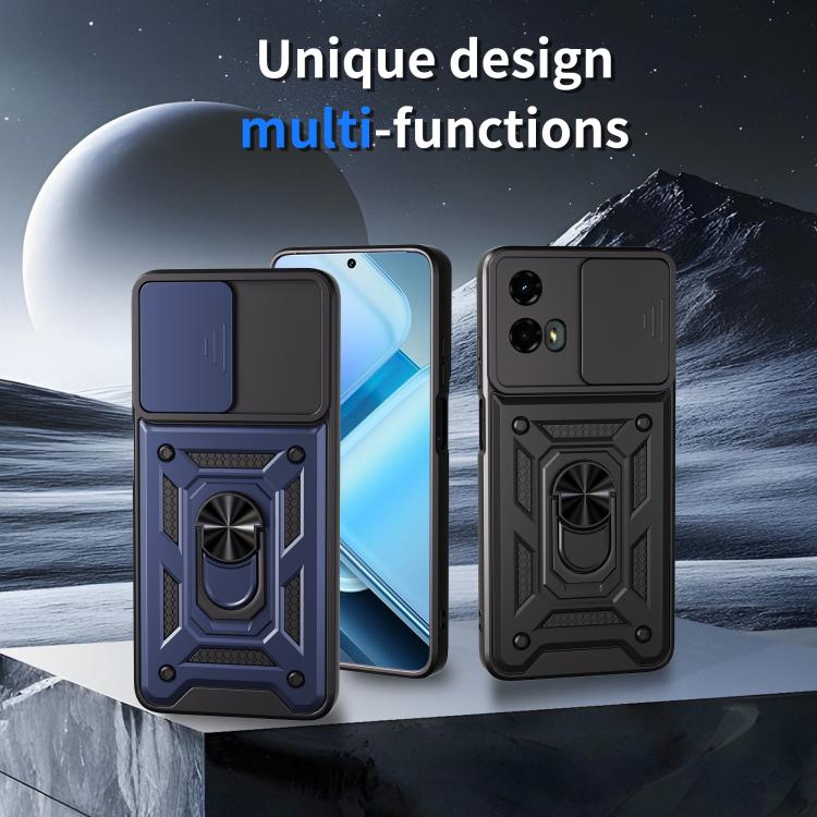 For Motorola Moto G 5G 2024 Sliding Camera Cover Design TPU+PC Phone Case(Blue) - free shipping - PMC TechLife - Order now!
