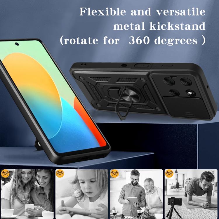 For Motorola Moto G56 5G Sliding Camera Cover Design TPU+PC Phone Case(Red) - free shipping - PMC TechLife - Order now!