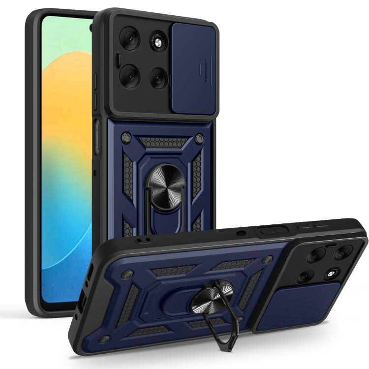 For Motorola Moto G56 5G Sliding Camera Cover Design TPU+PC Phone Case(Blue) - free shipping - PMC TechLife - Order now!