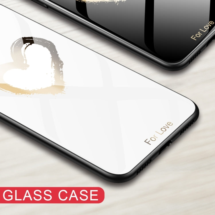 For iPhone 16 Plus Colorful Painted Glass Phone Case(Golden Love) - iPhone 16 Plus Cases by PMC TechLife | Online Shopping South Africa | PMC TechLife | Buy Now Pay Later Mobicred