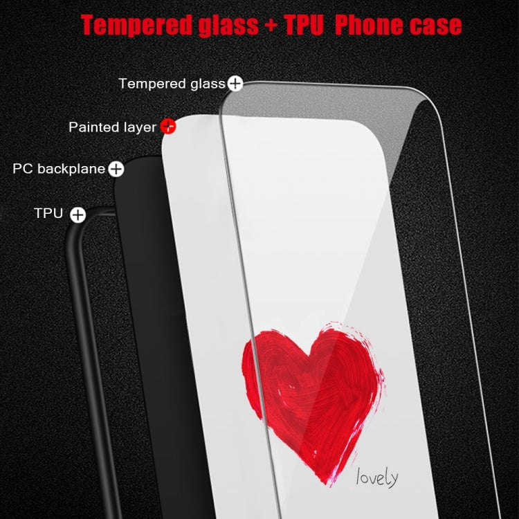 For iPhone 16 Colorful Painted Glass Phone Case(Golden Love) - free shipping - PMC TechLife - Order now!