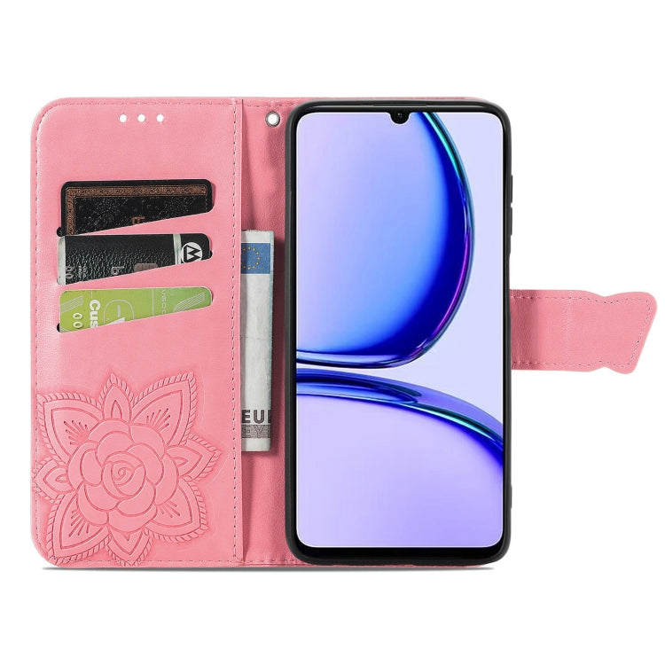 For Realme C53 Butterfly Love Flower Embossed Leather Phone Case(Pink) - Realme Cases by PMC TechLife | Online Shopping South Africa | PMC TechLife | Buy Now Pay Later Mobicred