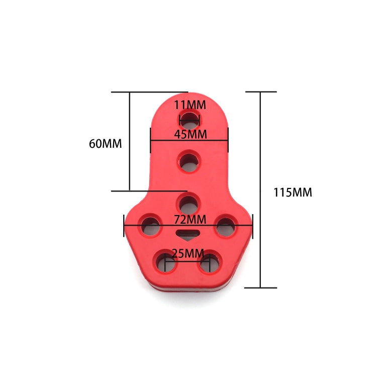 XH-6282 7 Holes Car Exhaust Hanger Bushing Muffler Rubber Insulator Mount Bracket(Red) - Exhaust Pipes by PMC TechLife | Online Shopping South Africa | PMC TechLife | Buy Now Pay Later Mobicred