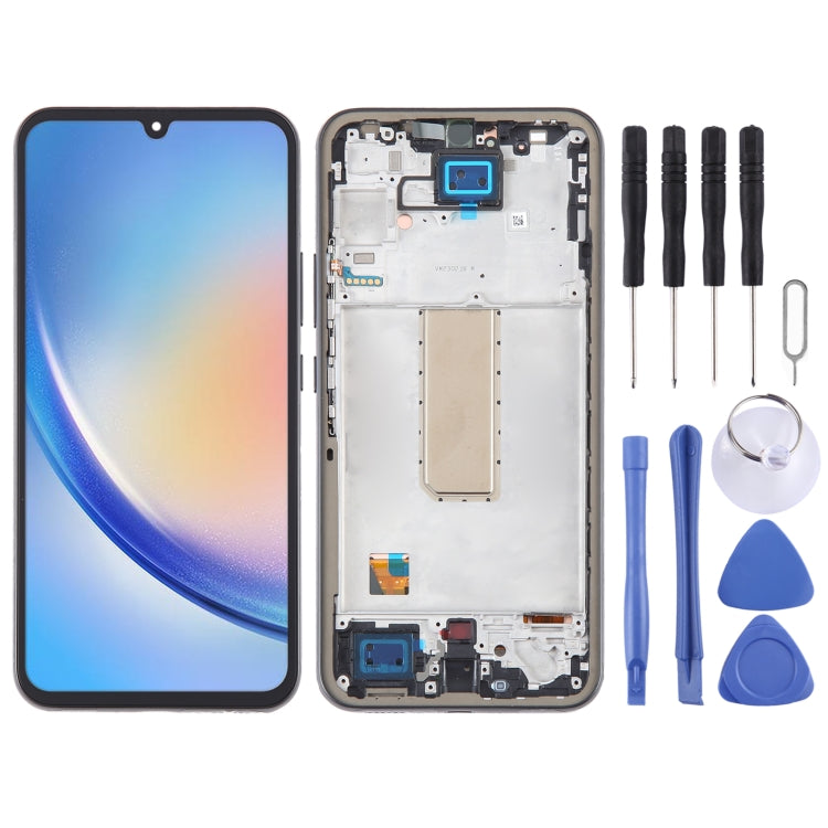 For Samsung Galaxy A34 SM-A346B Original LCD Screen Digitizer Full Assembly with Frame - free shipping - PMc TechLife - Order now!