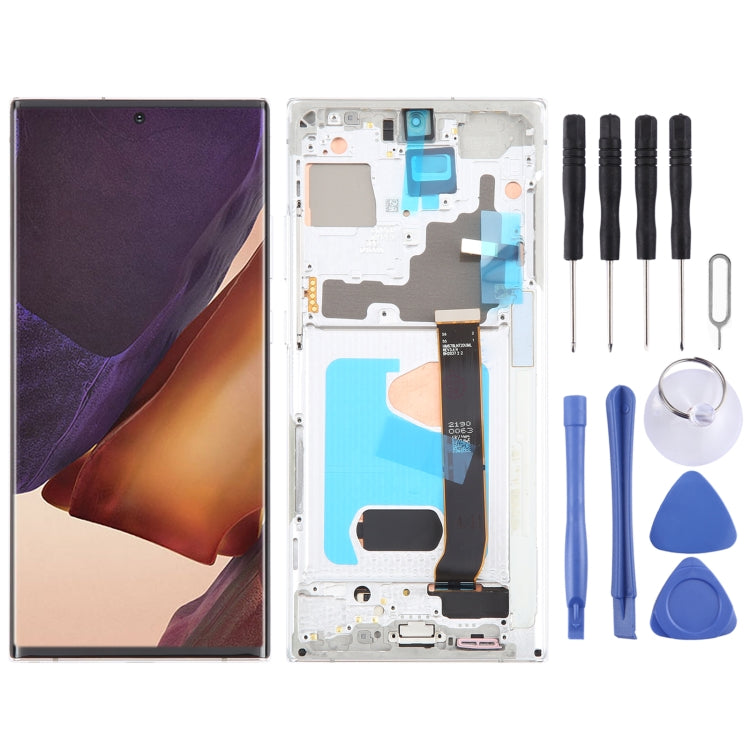 For Samsung Galaxy Note20 Ultra 5G SM-N986B 6.78 inch OLED LCD Screen Digitizer Full Assembly with Frame (Silver) - free shipping - PMc TechLife - Order now!