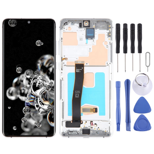 For Samsung Galaxy S20 Ultra 4G/5G SM-G988 6.67 inch OLED LCD Screen Digitizer Full Assembly with Frame (Silver) - Galaxy S Series Parts by PMC Jewellery | Online Shopping South Africa | PMC Jewellery | Buy Now Pay Later Mobicred