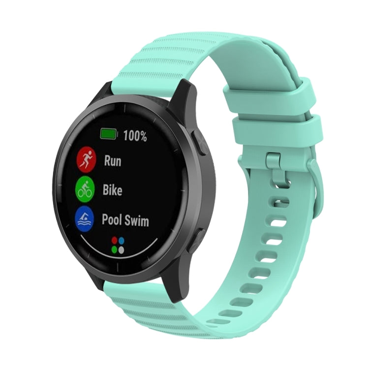 For Huawei Watch 4 / 4 Pro Wavy Dot Pattern Solid Color Silicone Watch Band(Teal) - Watch Bands by PMC TechLife | Online Shopping South Africa | PMC TechLife