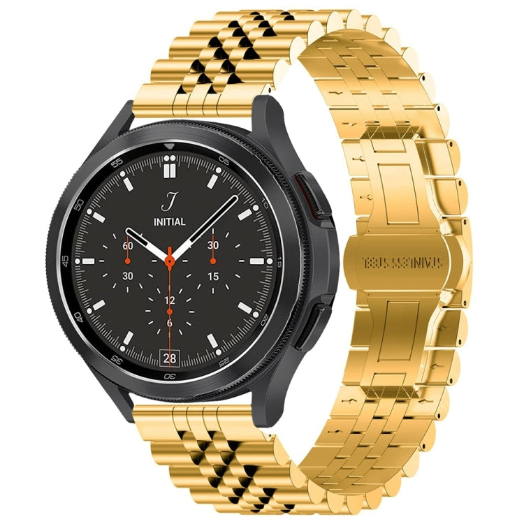 For Huawei Watch 4 / 4 Pro Five Bead Stainless Steel Watch Band(Gold) - Watch Bands by PMC TechLife | Online Shopping South Africa | PMC TechLife