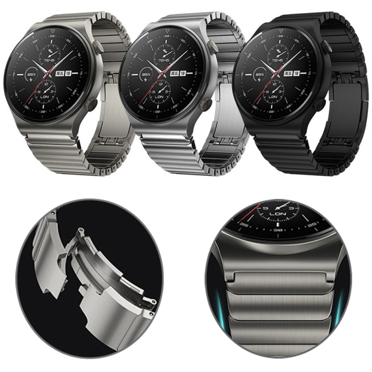 For Huawei Watch 4 / 4 Pro One Bead Stainless Steel Watch Band(Grey) - Watch Bands by PMC TechLife | Online Shopping South Africa | PMC TechLife