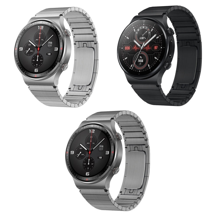 For Huawei Watch 4 / 4 Pro One Bead Stainless Steel Watch Band(Grey) - Watch Bands by PMC TechLife | Online Shopping South Africa | PMC TechLife