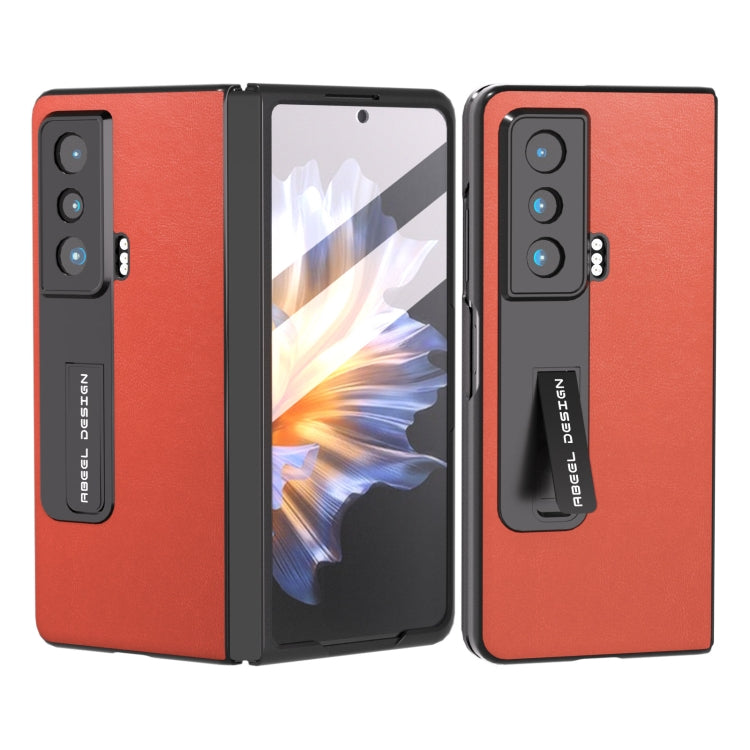 For Honor Magic Vs ABEEL Haze Texture PU Phone Case(Red) - Honor Cases by PMC TechLife | Online Shopping South Africa | PMC TechLife | Buy Now Pay Later Mobicred