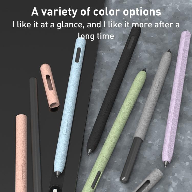 For Samsung Galaxy Tab S7 LOVE MEI Frosted Leather Texture Silicone Protective Pen Case(Green) - Pencil Accessories by LOVE MEI | Online Shopping South Africa | PMC TechLife