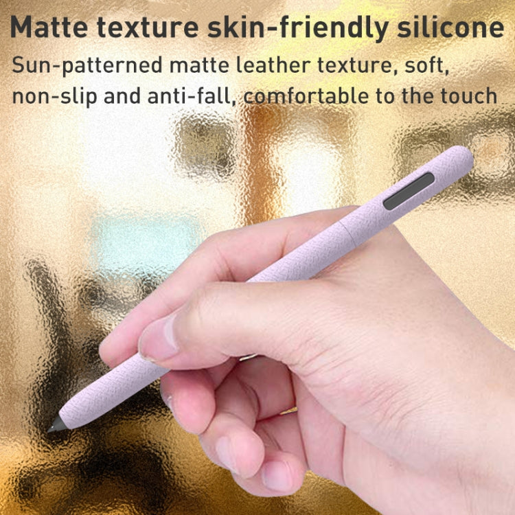 For Samsung Galaxy Tab S6 Lite LOVE MEI Frosted Leather Texture Silicone Protective Pen Case(Green) - Pencil Accessories by LOVE MEI | Online Shopping South Africa | PMC TechLife | Buy Now Pay Later Mobicred