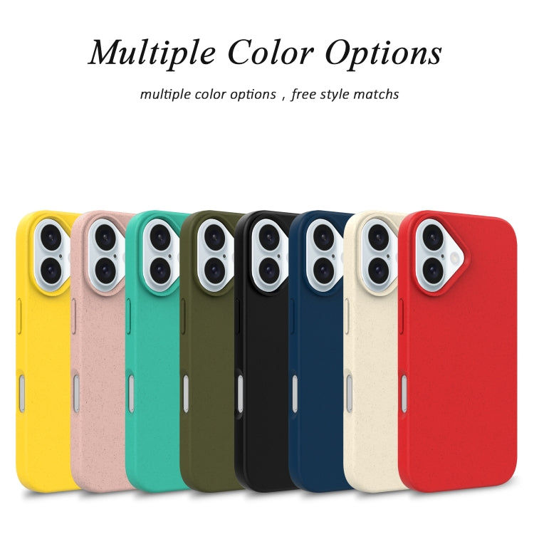 For iPhone 16 Starry Series Shockproof Straw Material + TPU Protective Case(Red) - iPhone 16 Cases by PMC TechLife | Online Shopping South Africa | PMC TechLife | Buy Now Pay Later Mobicred