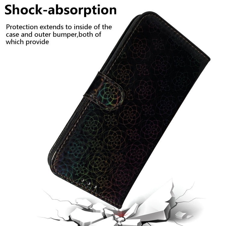 For iPhone 16 Pro Colorful Magnetic Buckle Leather Phone Case(Black) - iPhone 16 Pro Cases by PMC Jewellery | Online Shopping South Africa | PMC Jewellery | Buy Now Pay Later Mobicred