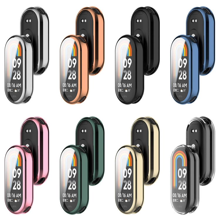 For Xiaomi Mi Band 8 / 9 Ceramic / 10 Ceramic Full Coverage TPU Electroplating Watch Protective Cover(Blue) - free shipping - PMC TechLife - Order now!