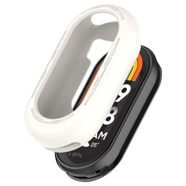 For Xiaomi Mi Band 8 Pure Color Silicone Watch Protective Case(Official White) - Watch Cases by PMC TechLife | Online Shopping South Africa | PMC TechLife