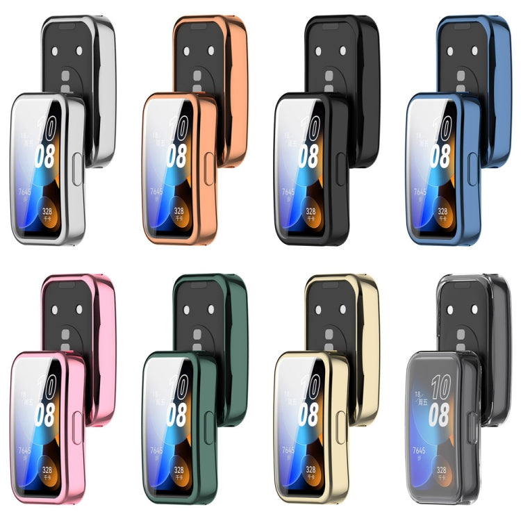 For Huawei Band 8 Full Coverage TPU Electroplating Watch Protective Case(Green) - Watch Cases by PMC TechLife | Online Shopping South Africa | PMC TechLife