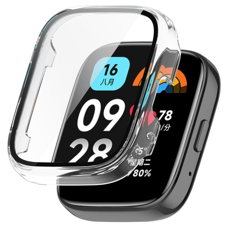 For Redmi Watch 3 Lite PC + Tempered Film Integrated Watch Protective Case(Transparent) - Watch Cases by PMC TechLife | Online Shopping South Africa | PMC TechLife | Buy Now Pay Later Mobicred