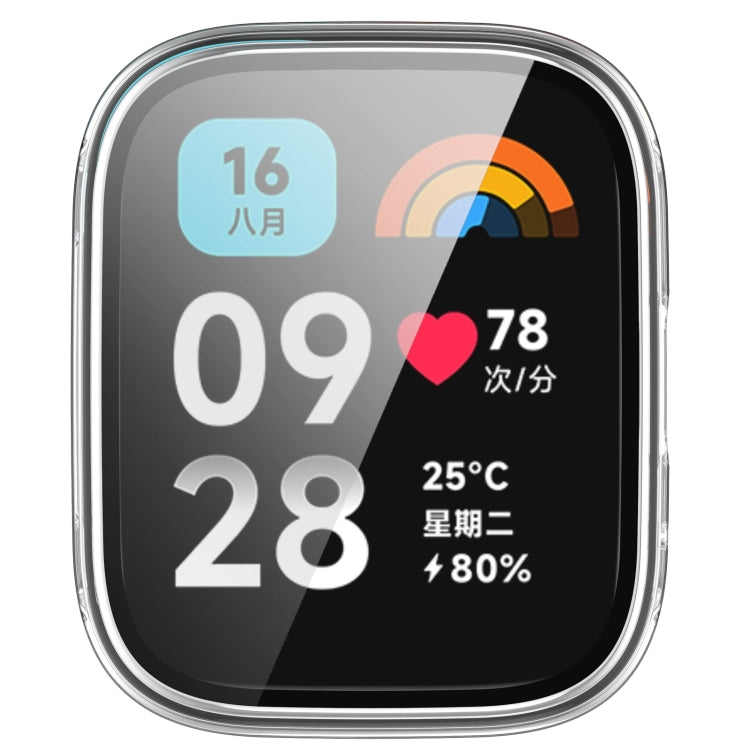For Redmi Watch 3 Lite PC + Tempered Film Integrated Watch Protective Case(Transparent) - Watch Cases by PMC TechLife | Online Shopping South Africa | PMC TechLife | Buy Now Pay Later Mobicred