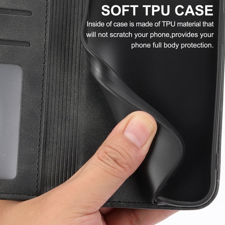 For Xiaomi Redmi A3 Cubic Grid Calf Texture Magnetic Leather Phone Case(Black) - Xiaomi Cases by PMC TechLife | Online Shopping South Africa | PMC TechLife | Buy Now Pay Later Mobicred