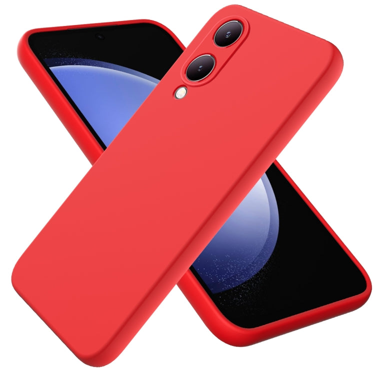 For vivo Y17s 4G Pure Color Liquid Silicone Shockproof Phone Case(Red) - free shipping - PMC TechLife - Order now!