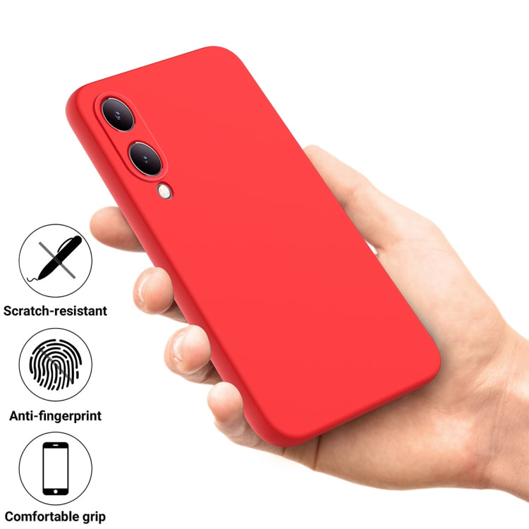 For vivo Y17s 4G Pure Color Liquid Silicone Shockproof Phone Case(Red) - free shipping - PMC TechLife - Order now!