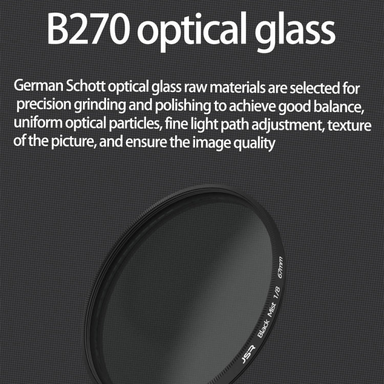 JSR Black Mist Filter Camera Lens Filter, Size:67mm(1/4 Filter) - free shipping - PMC TechLife - Order now!