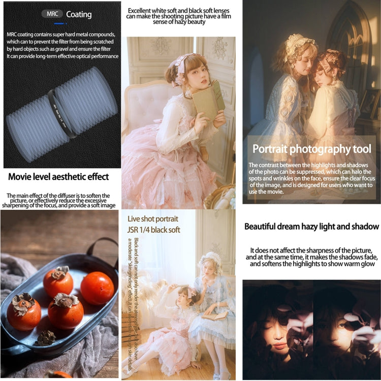 JSR Black Mist Filter Camera Lens Filter, Size:82mm(1/8 Filter) - free shipping - PMC TechLife - Order now!