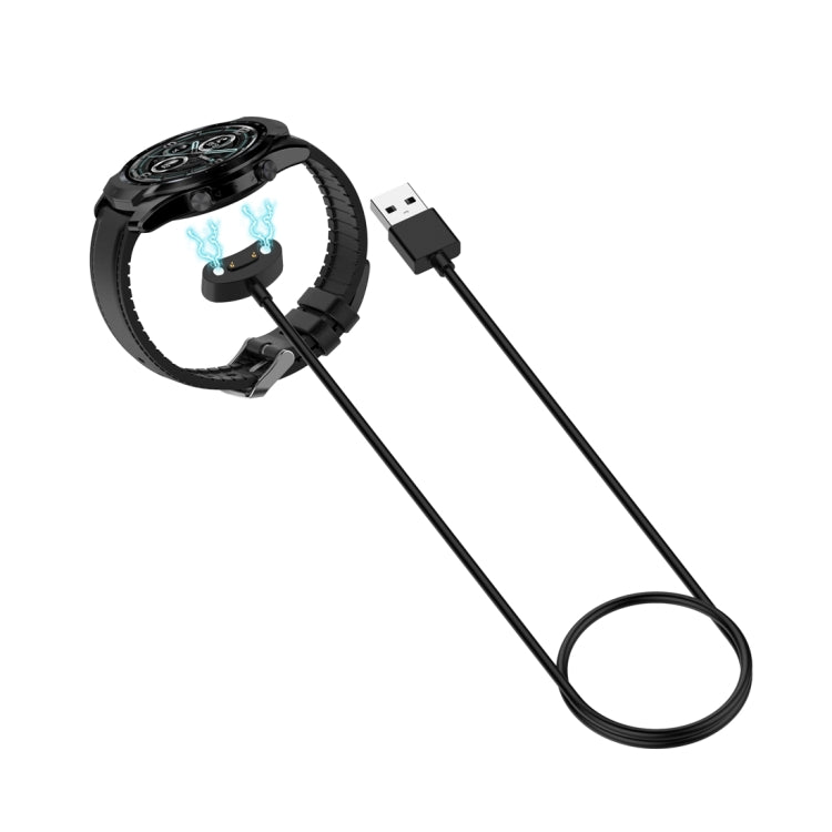 For Ticwatch Pro 5 Magnetic Cradle Charger USB Charging Cable, Lenght: 1m(Black) - Charger by PMC TechLife | Online Shopping South Africa | PMC TechLife | Buy Now Pay Later Mobicred